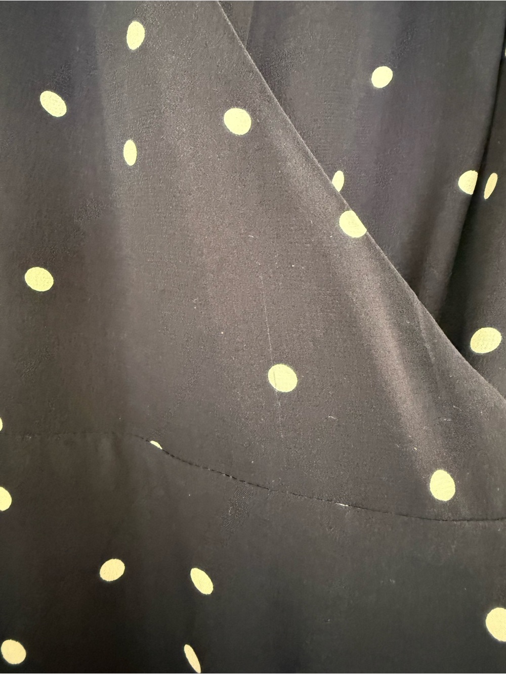 Sezane Anastasia Silk Wrap Dress Navy and White Polka Dot Mini Dress 38 - Picture 14 of 14